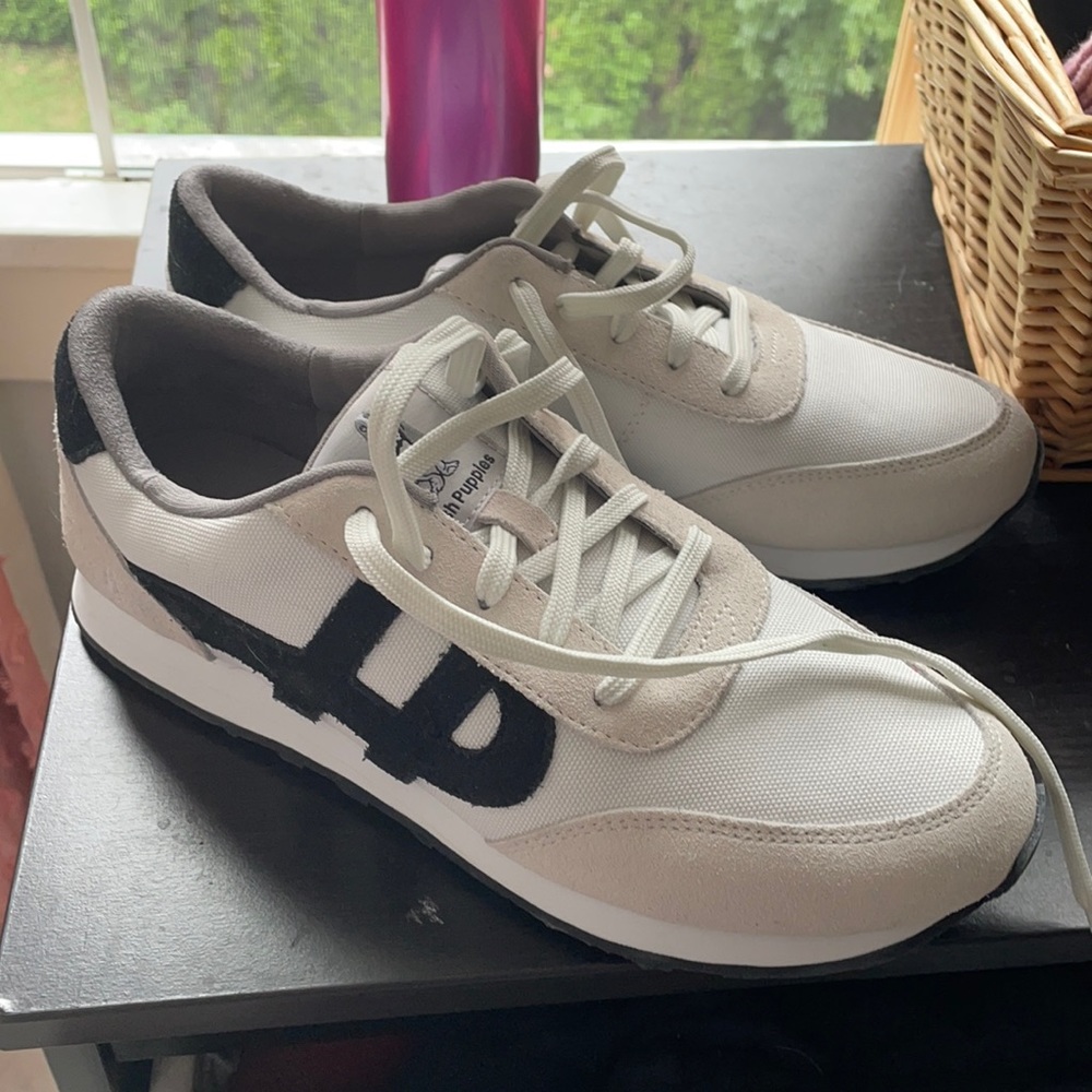 Hush Puppies black and white sneakers